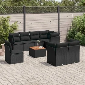 8-teiliges Gartensofa-Set und schwarze synthetische Rattankissen von , Gartensets - Ref: Foro24-3256069, Preis: 584,68 €, Rab...