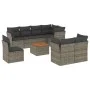 9-piece garden furniture set and gray synthetic rattan cushions by , Garden sets - Ref: Foro24-3256074, Price: 549,84 €, Disc...