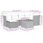7-piece garden sofa set with gray PE rattan cushions by , Garden sets - Ref: Foro24-3256081, Price: 403,63 €, Discount: %
