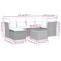 7-teiliges Gartensofa-Set mit grauen PE-Rattan-Kissen von , Gartensets - Ref: Foro24-3256081, Preis: 409,86 €, Rabatt: %
