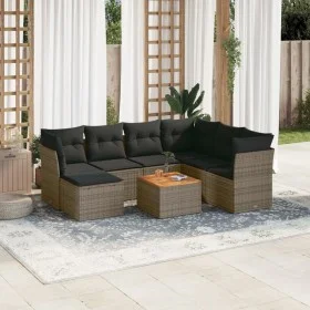 8-piece garden sofa set and gray synthetic rattan cushions by , Garden sets - Ref: Foro24-3256095, Price: 461,51 €, Discount: %