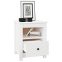 Nachttisch aus massivem weißem Kiefernholz, 40 x 35 x 49 cm von vidaXL, Nachttische - Ref: Foro24-813711, Preis: 58,50 €, Rab...