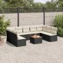 Gartensofa-Set 10-teilig mit schwarzen synthetischen Rattankissen von , Gartensets - Ref: Foro24-3256119, Preis: 535,78 €, Ra...