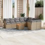 Gartensofa-Set mit beigen Kissen, 10-teilig, synthetisches Rattan von , Gartensets - Ref: Foro24-3256150, Preis: 640,47 €, Ra...