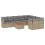 Garden sofa set with beige cushions 10 pieces synthetic rattan by , Garden sets - Ref: Foro24-3256150, Price: 630,54 €, Disco...
