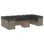 11-piece garden sofa set and gray synthetic rattan cushions by , Garden sets - Ref: Foro24-3256165, Price: 637,98 €, Discount: %