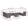 11-piece garden sofa set and gray synthetic rattan cushions by , Garden sets - Ref: Foro24-3256165, Price: 617,29 €, Discount: %