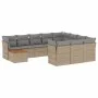Garden sofa set with beige cushions mix 11 pieces PE rattan by , Garden sets - Ref: Foro24-3256178, Price: 652,40 €, Discount: %