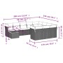 Garden sofa set with beige cushions mix 11 pieces PE rattan by , Garden sets - Ref: Foro24-3256178, Price: 662,27 €, Discount: %