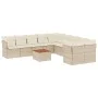 11-piece garden sofa set with beige synthetic rattan cushions by , Garden sets - Ref: Foro24-3256184, Price: 690,81 €, Discou...