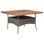 Garten-Esstisch aus synthetischem Rattan, graues Akazienholz von vidaXL, Gartentische - Ref: Foro24-46188, Preis: 147,55 €, R...
