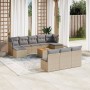 Garden sofa set with beige cushions mix 11 pieces PE rattan by , Garden sets - Ref: Foro24-3256199, Price: 611,00 €, Discount: %