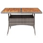 Garten-Esstisch aus synthetischem Rattan, graues Akazienholz von vidaXL, Gartentische - Ref: Foro24-46188, Preis: 147,55 €, R...