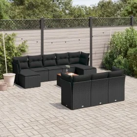 11-piece garden sofa set and black synthetic rattan cushions by , Garden sets - Ref: Foro24-3256209, Price: 663,02 €, Discoun...