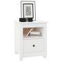 Nachttisch aus massivem weißem Kiefernholz, 40 x 35 x 49 cm von vidaXL, Nachttische - Ref: Foro24-813711, Preis: 58,50 €, Rab...