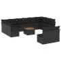Gartensofa- und Kissenset 13-teilig aus schwarzem synthetischem Rattan von , Gartensets - Ref: Foro24-3256223, Preis: 771,87 ...