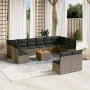 Garden sofa set with cushions 13 pieces gray synthetic rattan by , Garden sets - Ref: Foro24-3256228, Price: 768,14 €, Discou...