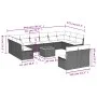 Garden sofa set with cushions 13 pieces gray synthetic rattan by , Garden sets - Ref: Foro24-3256228, Price: 768,14 €, Discou...
