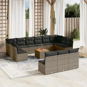 14-piece garden sofa set with gray synthetic rattan cushions by , Garden sets - Ref: Foro24-3256235, Price: 809,96 €, Discoun...