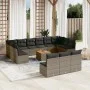 14-piece garden sofa set with gray synthetic rattan cushions by , Garden sets - Ref: Foro24-3256235, Price: 809,96 €, Discoun...