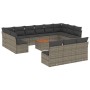 14-piece garden sofa set with gray synthetic rattan cushions by , Garden sets - Ref: Foro24-3256235, Price: 820,90 €, Discoun...