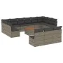 14-piece garden sofa set with gray synthetic rattan cushions by , Garden sets - Ref: Foro24-3256235, Price: 809,96 €, Discoun...