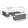 14-piece garden sofa set with gray synthetic rattan cushions by , Garden sets - Ref: Foro24-3256235, Price: 809,96 €, Discoun...