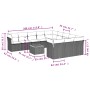 12-teiliges Gartensofa-Set mit grauen synthetischen Rattankissen von , Gartensets - Ref: Foro24-3256242, Preis: 735,83 €, Rab...