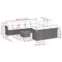 12-teiliges Gartensofa-Set mit grauen synthetischen Rattankissen von , Gartensets - Ref: Foro24-3256242, Preis: 748,31 €, Rab...