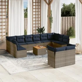 Garden sofa set with cushions 13 pieces gray synthetic rattan by , Garden sets - Ref: Foro24-3256249, Price: 795,27 €, Discou...