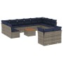 Garden sofa set with cushions 13 pieces gray synthetic rattan by , Garden sets - Ref: Foro24-3256249, Price: 759,61 €, Discou...