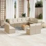 Gartensofa-Set mit Kissen, 13-teilig, beiges synthetisches Rattan von , Gartensets - Ref: Foro24-3256261, Preis: 900,17 €, Ra...