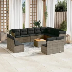 Garden sofa set with cushions 13 pieces gray synthetic rattan by , Garden sets - Ref: Foro24-3256263, Price: 781,72 €, Discou...