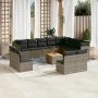 Gartensofa-Set mit Kissen, 13-teilig, graues synthetisches Rattan von , Gartensets - Ref: Foro24-3256263, Preis: 781,84 €, Ra...