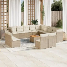 14-piece garden sofa set with beige synthetic rattan cushions by , Garden sets - Ref: Foro24-3256268, Price: 927,38 €, Discou...
