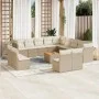 14-piece garden sofa set with beige synthetic rattan cushions by , Garden sets - Ref: Foro24-3256268, Price: 927,38 €, Discou...