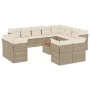 Set sofás de jardín con cojines 13 pzas ratán sintético beige de , Conjuntos de jardín - Ref: Foro24-3256282, Precio: 904,80 ...
