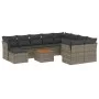 11-piece garden sofa set and gray synthetic rattan cushions by , Garden sets - Ref: Foro24-3256305, Price: 638,57 €, Discount: %
