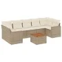 Garden sofa set with beige cushions 8 pcs PE rattan by , Garden sets - Ref: Foro24-3256366, Price: 536,53 €, Discount: %