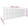 Muro de gaviones con cubierta acero galvanizado 600x50x200 cm de vidaXL, Paneles de vallas - Ref: Foro24-145089, Precio: 423,...