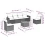7-piece garden sofa set with gray PE rattan cushions by , Garden sets - Ref: Foro24-3256403, Price: 408,90 €, Discount: %