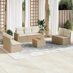 Gartensofa-Set mit beigen Kissen 8 Stück PE-Rattan von , Gartensets - Ref: Foro24-3256408, Preis: 529,35 €, Rabatt: %