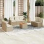 Garden sofa set with beige cushions 8 pcs PE rattan by , Garden sets - Ref: Foro24-3256408, Price: 529,35 €, Discount: %