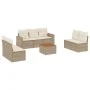 Garden sofa set with beige cushions 8 pcs PE rattan by , Garden sets - Ref: Foro24-3256408, Price: 529,35 €, Discount: %