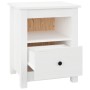 Nachttisch aus massivem weißem Kiefernholz, 40 x 35 x 49 cm von vidaXL, Nachttische - Ref: Foro24-813711, Preis: 58,50 €, Rab...