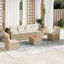 7-piece garden sofa set and beige synthetic rattan cushions by , Garden sets - Ref: Foro24-3256401, Price: 462,17 €, Discount: %