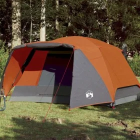 Tent with porch 4 people waterproof gray orange by , tents - Ref: Foro24-94417, Price: 107,52 €, Discount: %