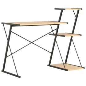 Schreibtisch mit Regal in Schwarz und Eiche, 116 x 50 x 93 cm von vidaXL, Schreibtische - Ref: Foro24-20289, Preis: 48,29 €, ...