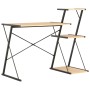 Escritorio con estantería negro y roble 116x50x93 cm de vidaXL, Escritorios - Ref: Foro24-20289, Precio: 48,41 €, Descuento: %