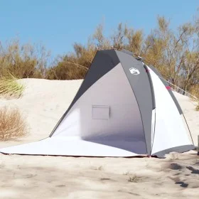 Beach tent 185T gray polyester 268x223x125 cm by , tents - Ref: Foro24-94408, Price: 44,39 €, Discount: %